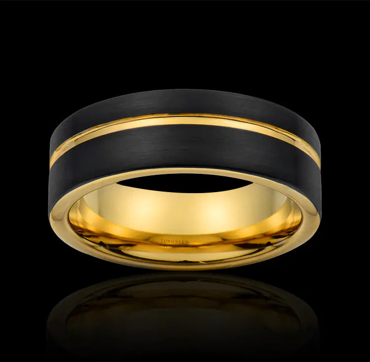 Tungsten Gold Jewelry Ring with Ring Tide Design