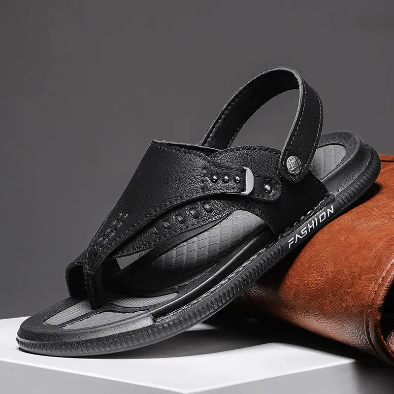 Men's Genuine Leather Sandals - Summer 2023 Casual Footwear