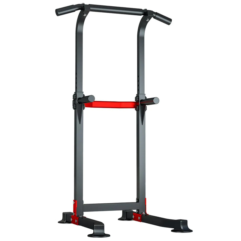 EASY BIG Power Tower Dip Station Pull Up Bar - Multi-Purpose Home Gym Equipment with Adjustable Height and Non-Slip Foot Pads - 330lbs Capacity