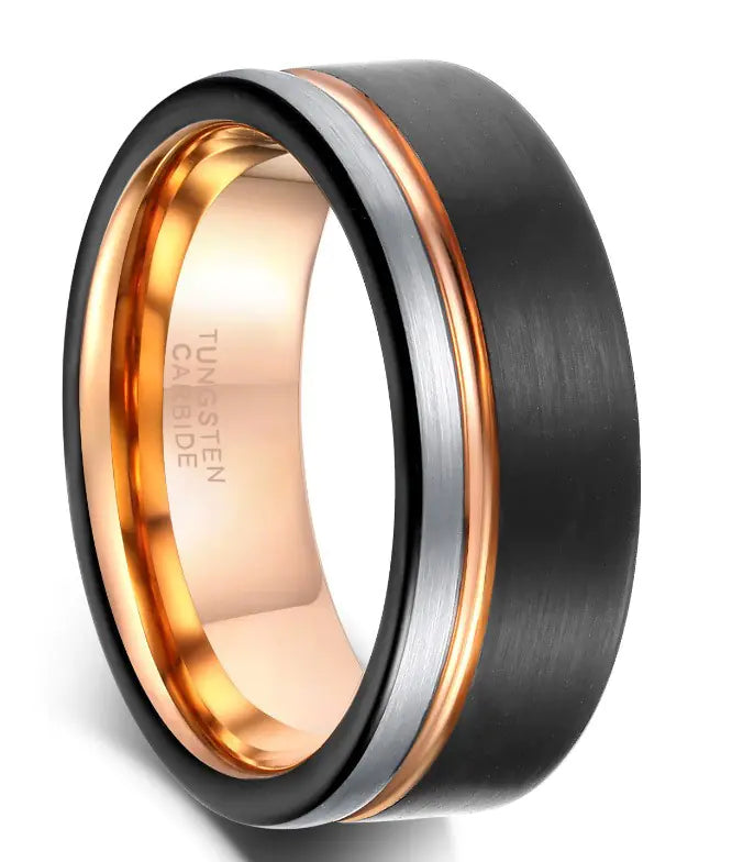 Men's Three-Color Tungsten Domineering Ring