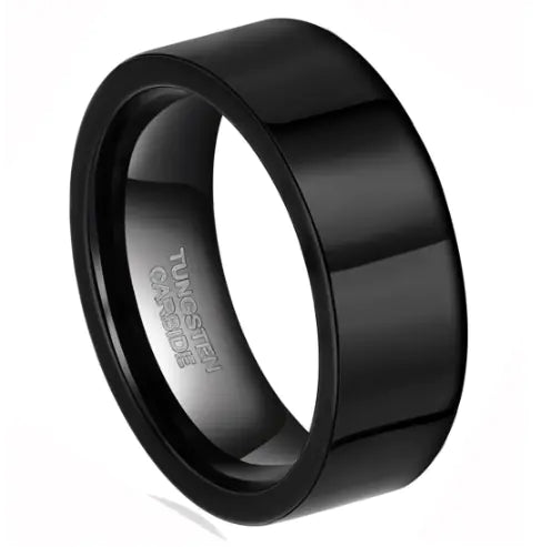 Simple Smooth Male Tungsten Steel Ring