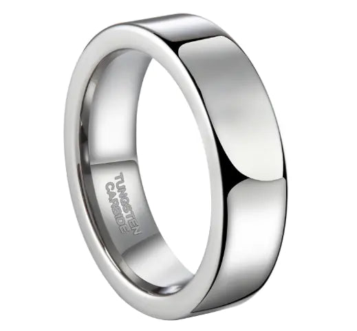 Simple Smooth Male Tungsten Steel Ring