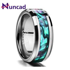 Mother of Pearl Inlay Tungsten Wedding Ring