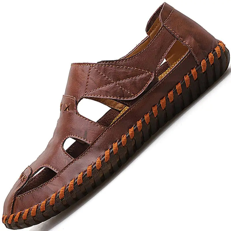 Men's Summer Leather Sandals & Casual Driving Shoes