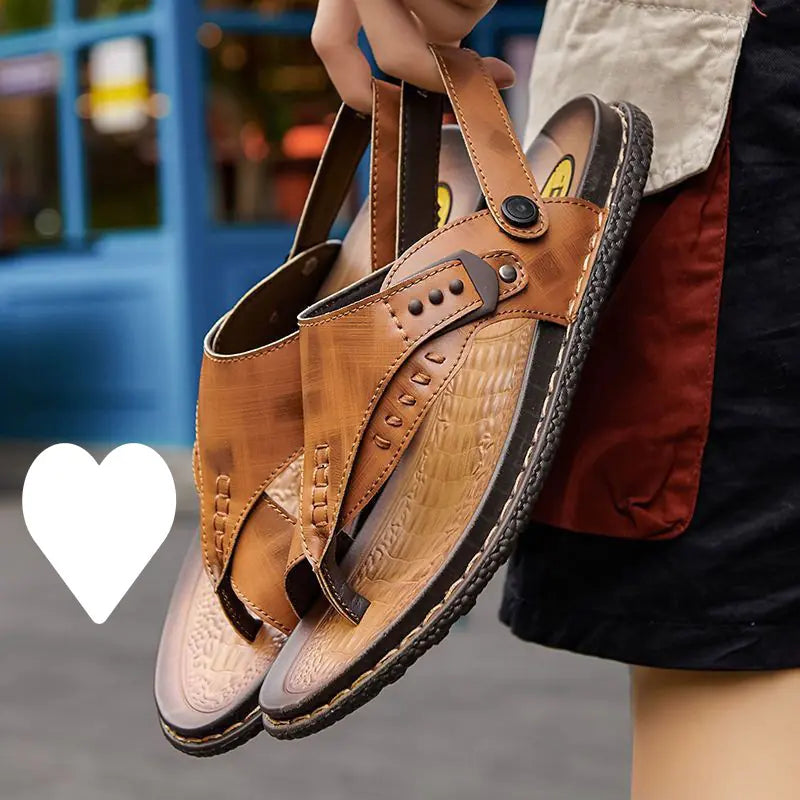 Men's Genuine Leather Sandals - Summer 2023 Casual Footwear