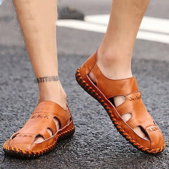 Men's Summer Leather Sandals & Casual Driving Shoes