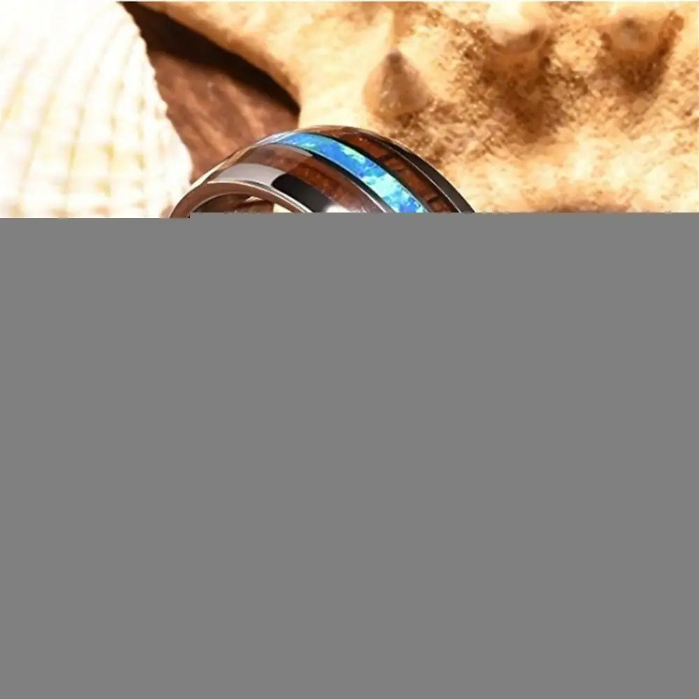 Ceramic Tungsten Ring with Dragon Pattern