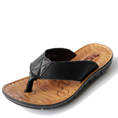 Men's Summer New Cowhide Flip Flops Sandals