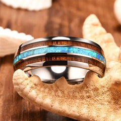Ceramic Tungsten Ring with Dragon Pattern