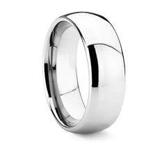 Polished Tungsten Ring for Men, Couple Matching Bands
