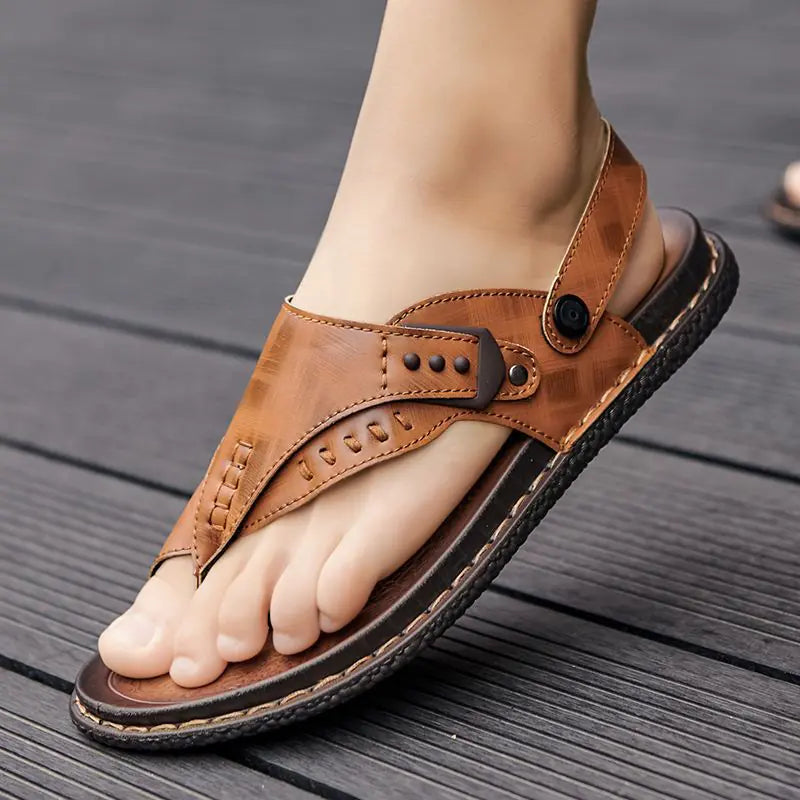 Men's Genuine Leather Sandals - Summer 2023 Casual Footwear