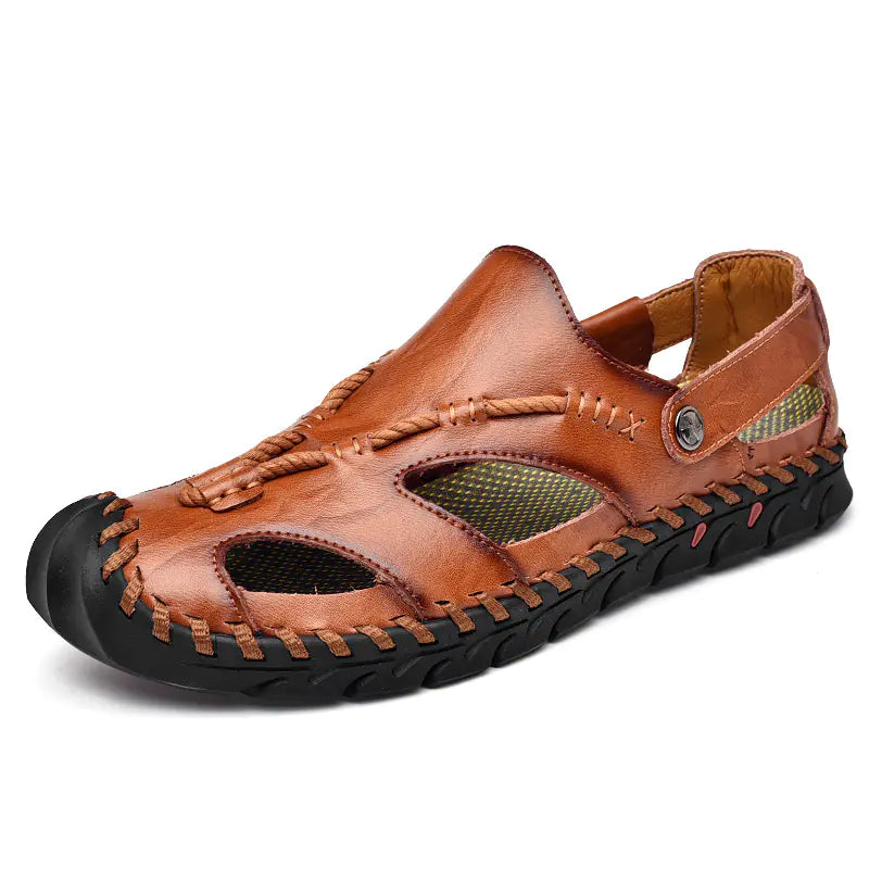 Men's Casual Leather Sandals - Fashion Simple Style