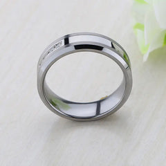 Stainless Steel and Tungsten Ring - European Style