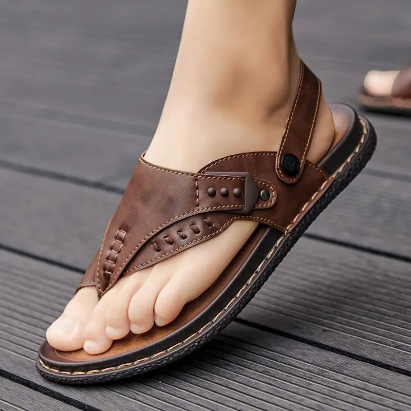 Men's Genuine Leather Sandals - Summer 2023 Casual Footwear