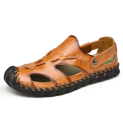 Men's Casual Leather Sandals - Fashion Simple Style