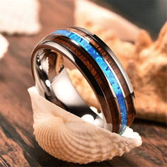 Ceramic Tungsten Ring with Dragon Pattern