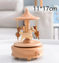 Rotating Wooden Music Box