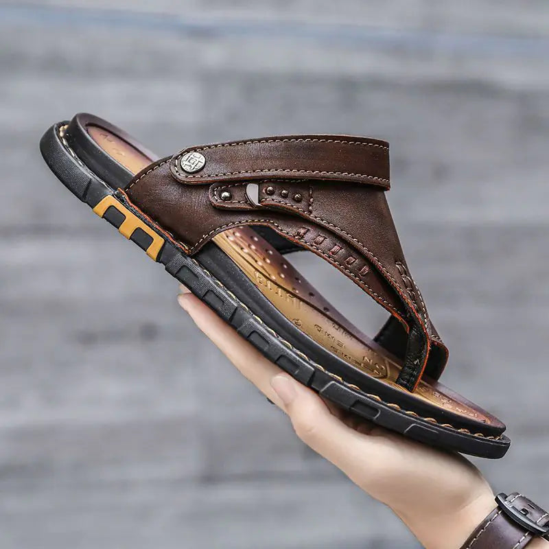 Men's Genuine Leather Sandals - Summer 2023 Casual Footwear