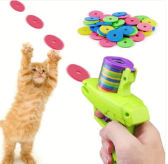 Interactive Cat Toy Launcher With Foam Disc