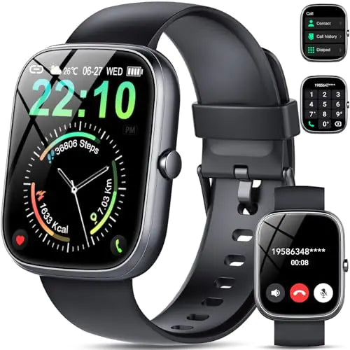 QCOQ Smart Watch(Answer/Make Call) 1.91" Smartwatch for Men Women IP68 Waterproof 110+ Sport Modes Fitness Activity Tracker Heart Rate Sleep Monitor Smart Watches for Android iOS