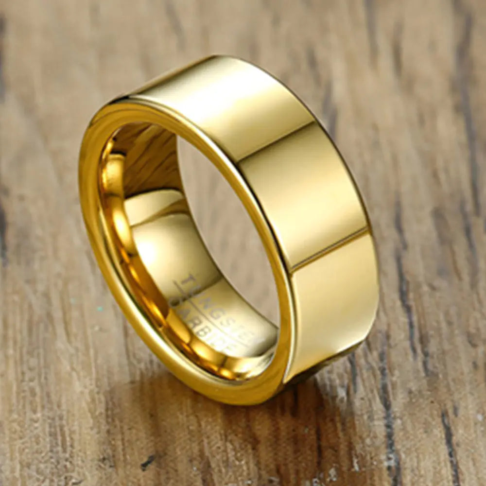 Simple Smooth Male Tungsten Steel Ring