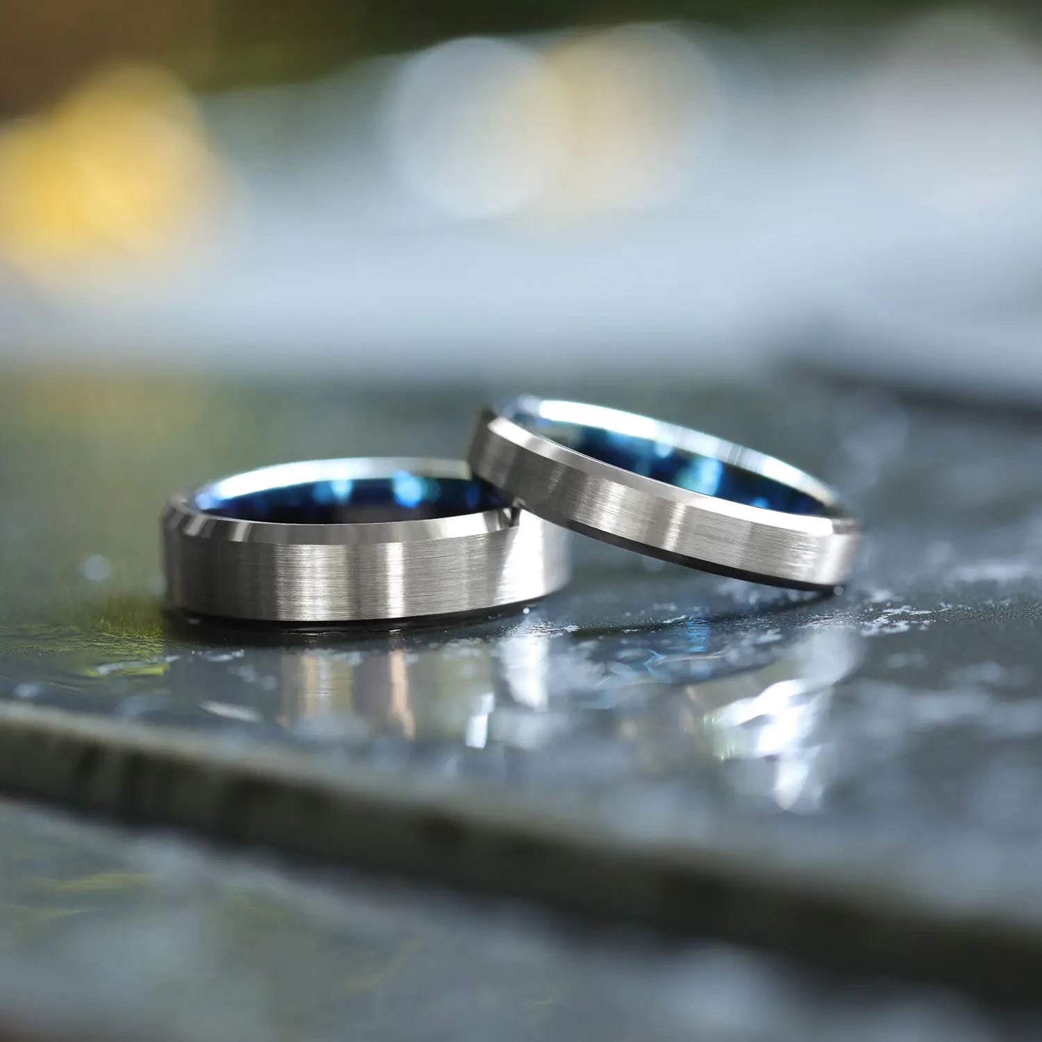 Casual Silver Tungsten Ring for Men and Women