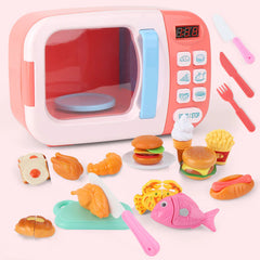 Mini Chef Microwave Playset | Electric Simulation Kitchen Toy