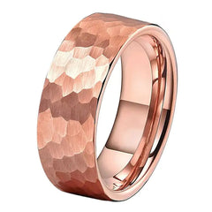 Matte Rose Gold Tungsten Steel Ring for Men