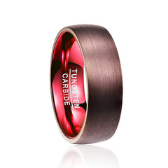 Electroplated Tungsten Ring Copper & Red