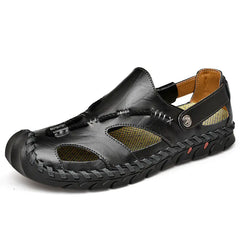 Men's Casual Leather Sandals - Fashion Simple Style