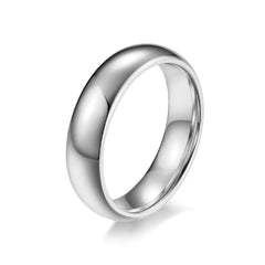 Arc Glossy Tungsten Ring with Anti-Scratch Finish