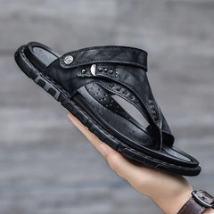 Men's Genuine Leather Sandals - Summer 2023 Casual Footwear