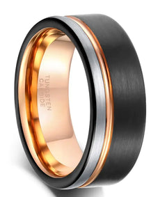 Men's Three-Color Tungsten Domineering Ring