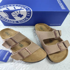 Casual Genuine Leather Cork Sole Slide-On Sandals