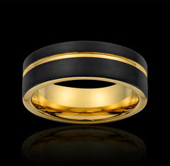 Tungsten Gold Jewelry Ring with Ring Tide Design