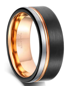 Men's Three-Color Tungsten Domineering Ring