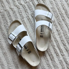 2024 Leather Double Buckle Cork Sole Sandals Unisex