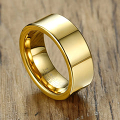 Simple Smooth Male Tungsten Steel Ring